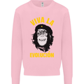 Funny Che Guevara Evolution Monkey Atheist Kids Sweatshirt Jumper Light Pink