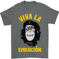 Funny Che Guevara Evolution Monkey Atheist Mens T-Shirt Cotton Gildan Charcoal