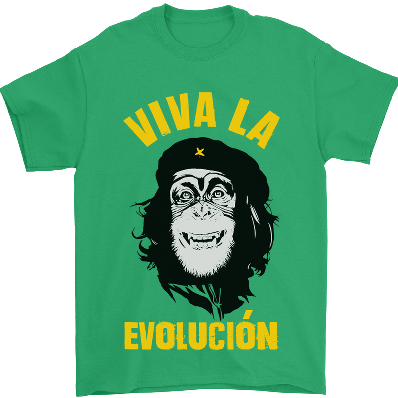 Funny Che Guevara Evolution Monkey Atheist Mens T-Shirt Cotton Gildan Irish Green