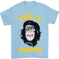 Funny Che Guevara Evolution Monkey Atheist Mens T-Shirt Cotton Gildan Light Blue