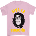 Funny Che Guevara Evolution Monkey Atheist Mens T-Shirt Cotton Gildan Light Pink