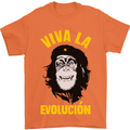 Funny Che Guevara Evolution Monkey Atheist Mens T-Shirt Cotton Gildan Orange
