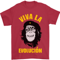 Funny Che Guevara Evolution Monkey Atheist Mens T-Shirt Cotton Gildan Red