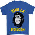 Funny Che Guevara Evolution Monkey Atheist Mens T-Shirt Cotton Gildan Royal Blue