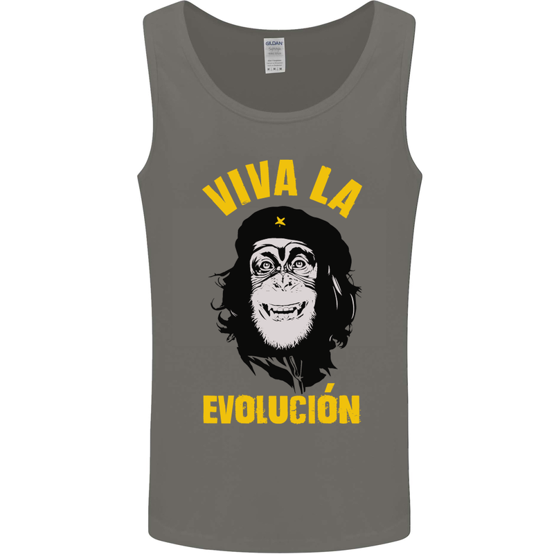 Funny Che Guevara Evolution Monkey Atheist Mens Vest Tank Top Charcoal