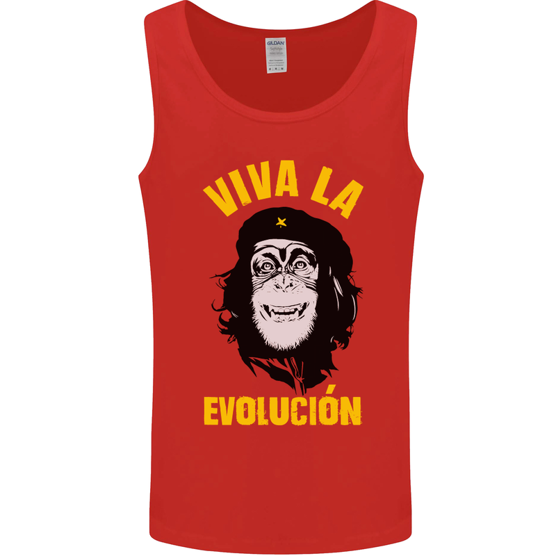 Funny Che Guevara Evolution Monkey Atheist Mens Vest Tank Top Red