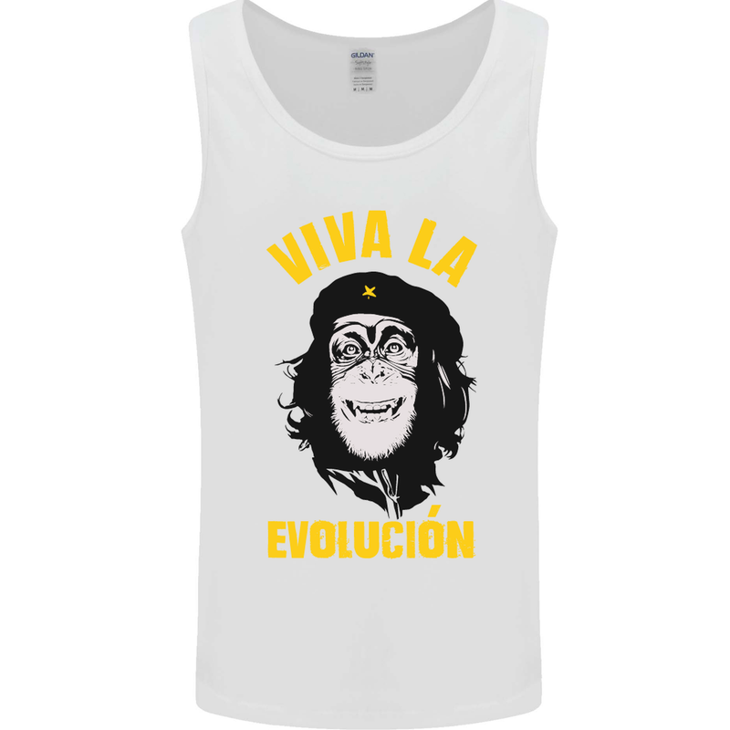 Funny Che Guevara Evolution Monkey Atheist Mens Vest Tank Top White