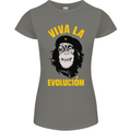 Funny Che Guevara Evolution Monkey Atheist Womens Petite Cut T-Shirt Charcoal