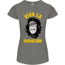 Funny Che Guevara Evolution Monkey Atheist Womens Petite Cut T-Shirt Charcoal