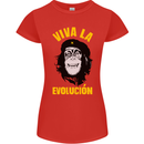 Funny Che Guevara Evolution Monkey Atheist Womens Petite Cut T-Shirt Red