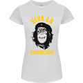 Funny Che Guevara Evolution Monkey Atheist Womens Petite Cut T-Shirt White