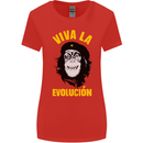 Funny Che Guevara Evolution Monkey Atheist Womens Wider Cut T-Shirt Red
