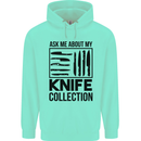 Funny Chef Ask About My Knife Collection Childrens Kids Hoodie Peppermint