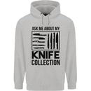 Funny Chef Ask About My Knife Collection Childrens Kids Hoodie Sports Grey