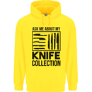 Funny Chef Ask About My Knife Collection Childrens Kids Hoodie Yellow