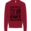 Funny Chef Ask About My Knife Collection Kids Sweatshirt Jumper Red