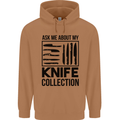 Funny Chef Ask About My Knife Collection Mens 80% Cotton Hoodie Caramel Latte