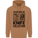 Funny Chef Ask About My Knife Collection Mens 80% Cotton Hoodie Caramel Latte