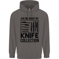 Funny Chef Ask About My Knife Collection Mens 80% Cotton Hoodie Charcoal