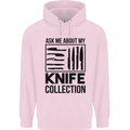 Funny Chef Ask About My Knife Collection Mens 80% Cotton Hoodie Light Pink