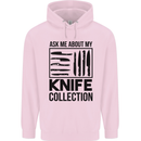 Funny Chef Ask About My Knife Collection Mens 80% Cotton Hoodie Light Pink