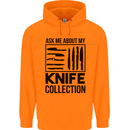 Funny Chef Ask About My Knife Collection Mens 80% Cotton Hoodie Orange