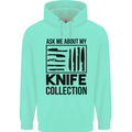 Funny Chef Ask About My Knife Collection Mens 80% Cotton Hoodie Peppermint