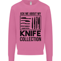 Funny Chef Ask About My Knife Collection Mens Sweatshirt Jumper Azalea