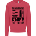 Funny Chef Ask About My Knife Collection Mens Sweatshirt Jumper Heliconia