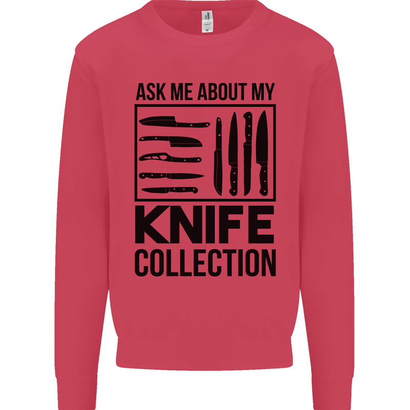 Funny Chef Ask About My Knife Collection Mens Sweatshirt Jumper Heliconia