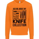 Funny Chef Ask About My Knife Collection Mens Sweatshirt Jumper Orange