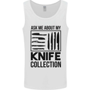 Funny Chef Ask About My Knife Collection Mens Vest Tank Top White