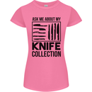 Funny Chef Ask About My Knife Collection Womens Petite Cut T-Shirt Azalea