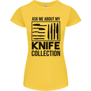Funny Chef Ask About My Knife Collection Womens Petite Cut T-Shirt Yellow