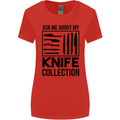 Funny Chef Ask About My Knife Collection Womens Wider Cut T-Shirt Red
