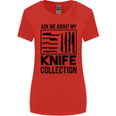 Funny Chef Ask About My Knife Collection Womens Wider Cut T-Shirt Red