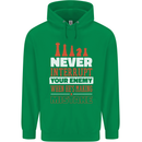 Funny Chess Never Interupt Your Enemy Childrens Kids Hoodie Irish Green