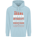 Funny Chess Never Interupt Your Enemy Childrens Kids Hoodie Light Blue