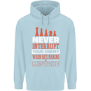 Funny Chess Never Interupt Your Enemy Childrens Kids Hoodie Light Blue