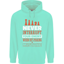 Funny Chess Never Interupt Your Enemy Childrens Kids Hoodie Peppermint