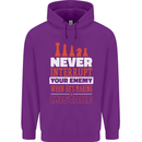 Funny Chess Never Interupt Your Enemy Childrens Kids Hoodie Purple