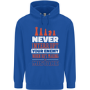 Funny Chess Never Interupt Your Enemy Childrens Kids Hoodie Royal Blue