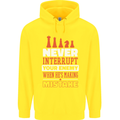 Funny Chess Never Interupt Your Enemy Childrens Kids Hoodie Yellow