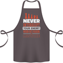Funny Chess Never Interupt Your Enemy Cotton Apron 100% Organic Dark Grey