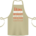 Funny Chess Never Interupt Your Enemy Cotton Apron 100% Organic Khaki