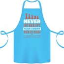 Funny Chess Never Interupt Your Enemy Cotton Apron 100% Organic Turquoise