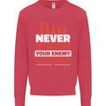 Funny Chess Never Interupt Your Enemy Kids Sweatshirt Jumper Heliconia