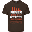 Funny Chess Never Interupt Your Enemy Kids T-Shirt Childrens Chocolate