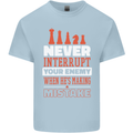 Funny Chess Never Interupt Your Enemy Kids T-Shirt Childrens Light Blue