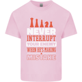 Funny Chess Never Interupt Your Enemy Kids T-Shirt Childrens Light Pink